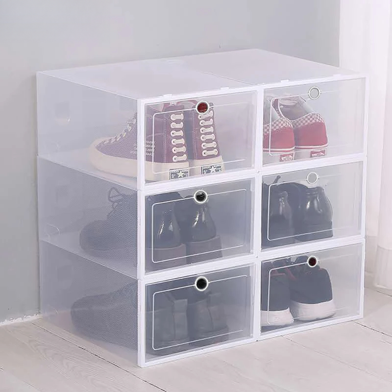 Pacote com 6 caixas transparen - Shoe Box Display avaliação e preço