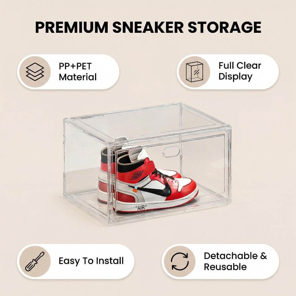 Caixa de Armazenamento Transpa - Shoe Box Display avaliação e preço